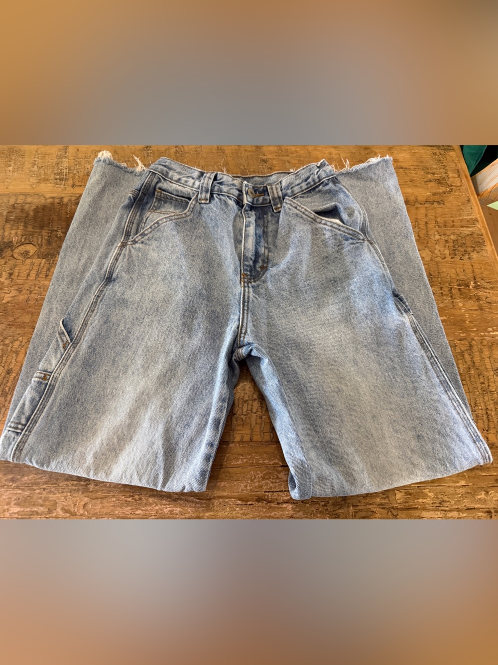 Womens Light Blue Denim Carpenter jeans